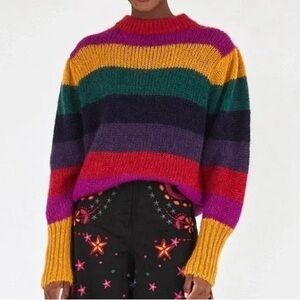 FARM Rio Multicolor Striped Sweater size XS